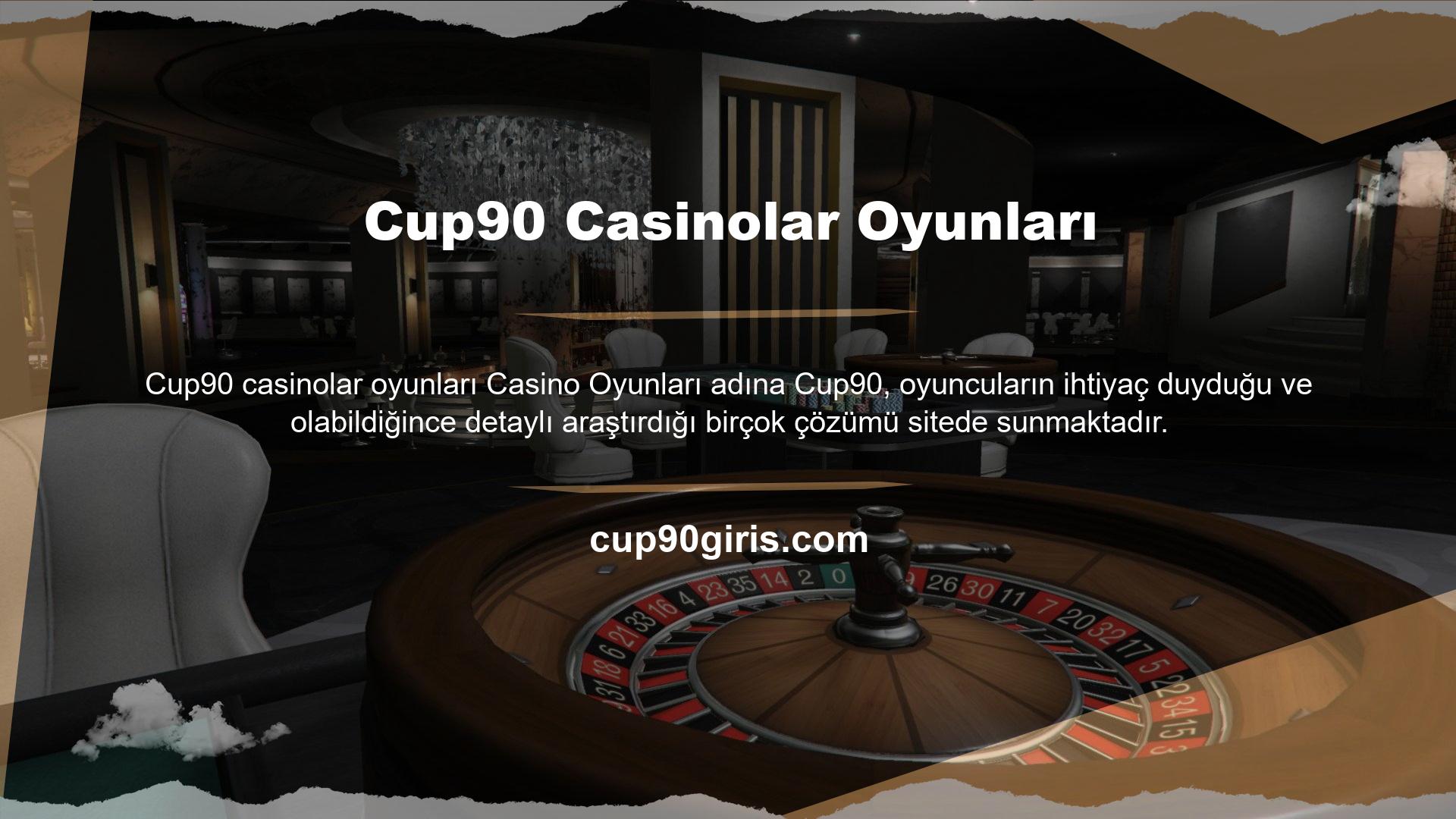 Cup90 Casinolar Oyunları