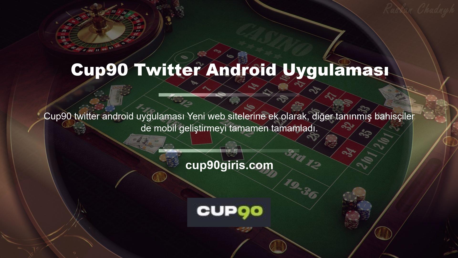 Cup90 twitter android uygulaması
